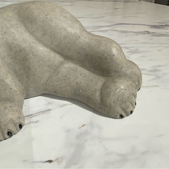 Vintage Quarry Critters Baboo Bear large figurine laying bear stone critter - Picture 6 of 12